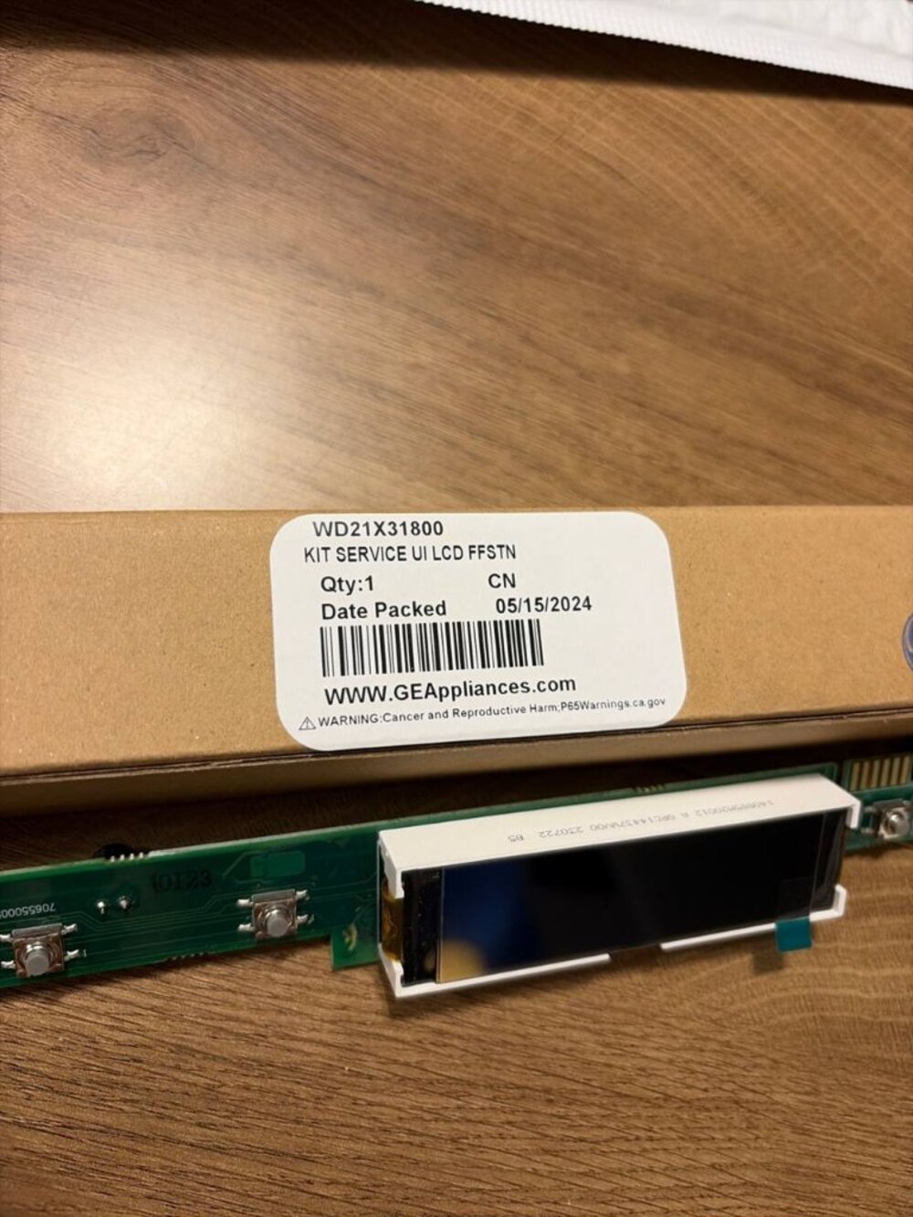 WD21X31800 UI board BRAND NEW
